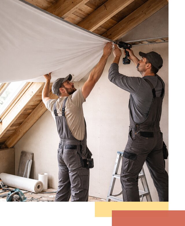 Монтаж натяжного потолка в мансарде в Усть-Джегуте