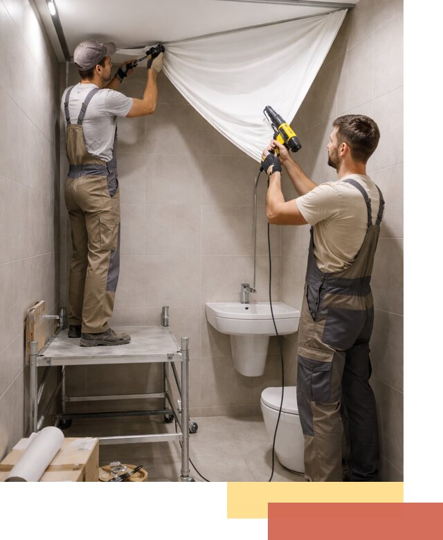 Монтаж натяжного потолка в санузле в Усть-Джегуте