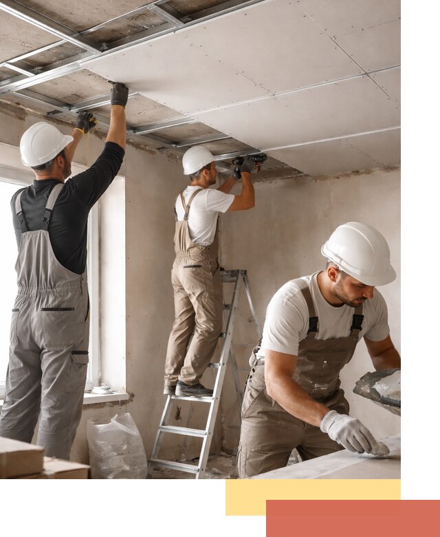 Одноуровневый потолок из гипсокартона в Усть-Джегуте — монтаж и отделка