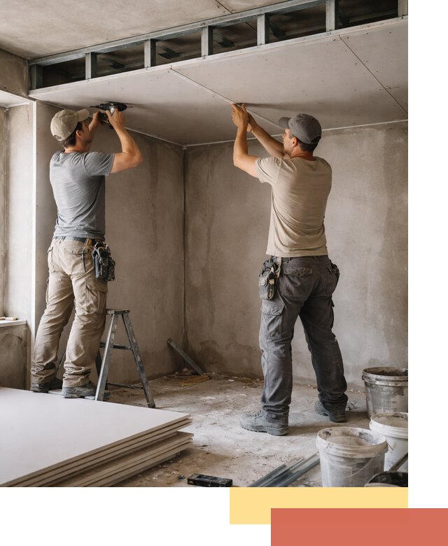 Короб из гипсокартона на потолке под ключ в Усть-Джегуте