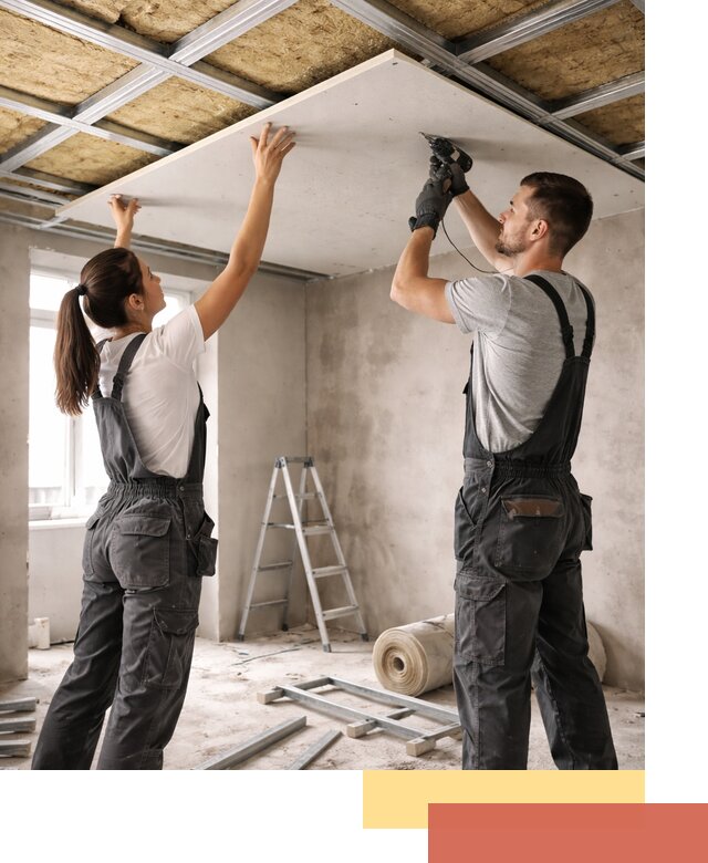 Звукоизоляция потолка из ГКЛ в Усть-Джегуте профессионально и надежно