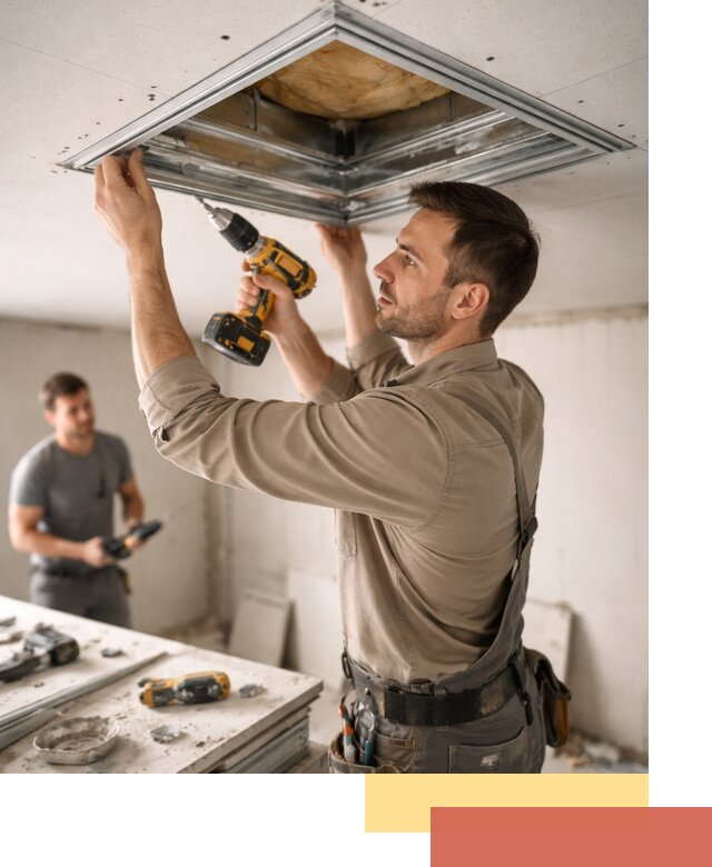 Монтаж люка в потолок из ГКЛ в Усть-Джегуте