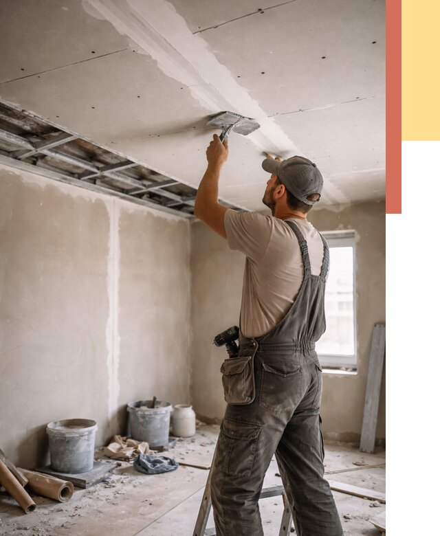 Ремонт потолка из гипсокартона в Усть-Джегуте от 658 руб./м² — быстро и недорого | ОТДЕЛОЧНИК-Стд