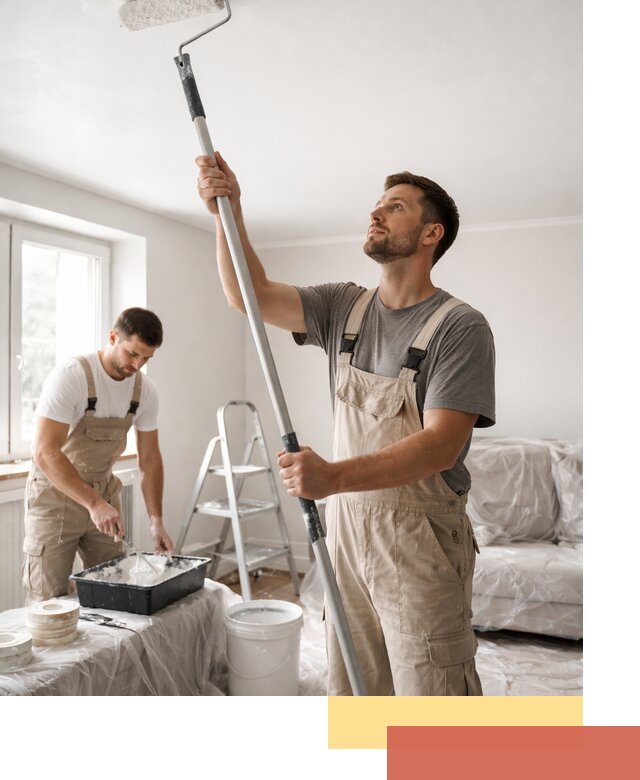 Покраска потолка водоэмульсионной краской в Усть-Джегуте