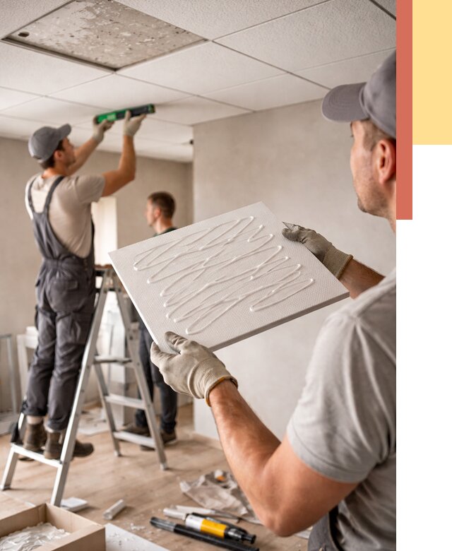 Монтаж потолочной плитки в Усть-Джегуте от 4555 руб. — быстро и недорого | ОТДЕЛОЧНИК-Стд