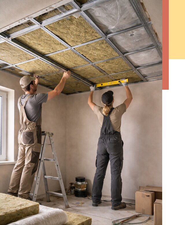 Шумоизоляция потолка в Усть-Джегуте от 1265 руб. под ключ — услуги ОТДЕЛОЧНИК-Стд